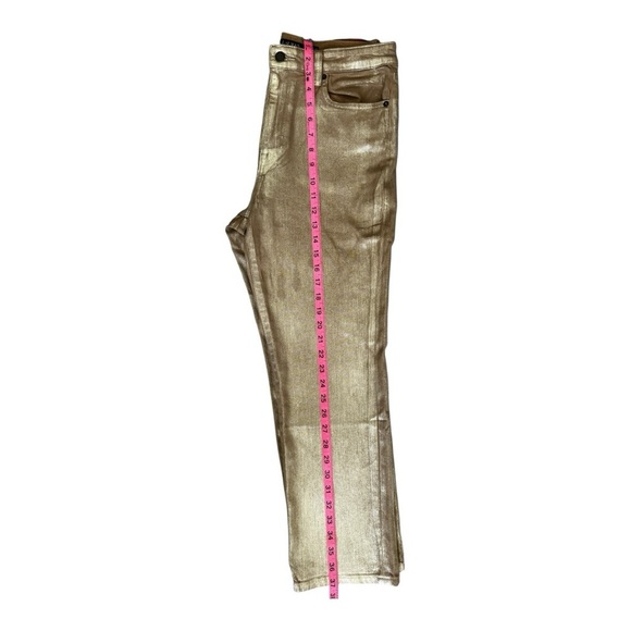 Lauren Ralph Lauren Women's Metallic High-Rise Straight Ankle Jeans 12P New - Picture 9 of 9